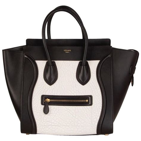 celine black and white tote|celine handbags clearance.